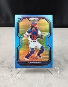 Jonah Heim Rookie Card RC 2021 Panini Prizm Carolina Blue Parallel Baseball Card