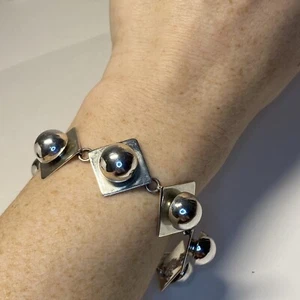 Bracciale Maglia Quadrata Argento Sterling Dominque Dinouart Domingo, DDD Geometrico - Foto 1 di 12