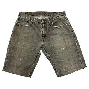 Levi's 514 Denim Shorts Grey Mens 31W 10L Slim Fit Jean Jorts - Picture 1 of 11