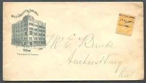 CANADA BAR PRECANCEL T-35 ADVERTISING COVER "WYLD GRASETT & DARLING" DATED! - Picture 1 of 2