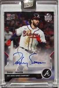 2021 Topps NOW Card #WS-11A Dansby Swanson Atlanta Braves World Series Auto #/99 - Picture 1 of 2