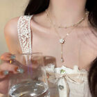 Double Layered Tassel Pearl Necklace For Female Niche Design Camellia Collarbone