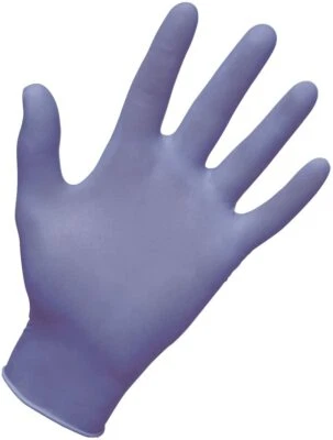 Guantes de examen de nitrilo sin polvo SAS Derma-Med (pequeños) 66521, paquete de 100 Foto 1 de 2