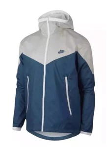 Nike Sportswear Windrunner Jacket White Blue 917809 072 Size XL - Picture 1 of 7