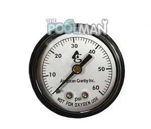 Neu 60 Pfund Rückmontage Manometer 1/4" MNPT für Schwimmbad Filter - Bild 1 von 2