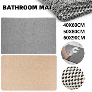 Shower Rug Anti Slip Loofah Bathroom Bath Mat Carpet Water Drains Non Slip Mat - Picture 1 of 22