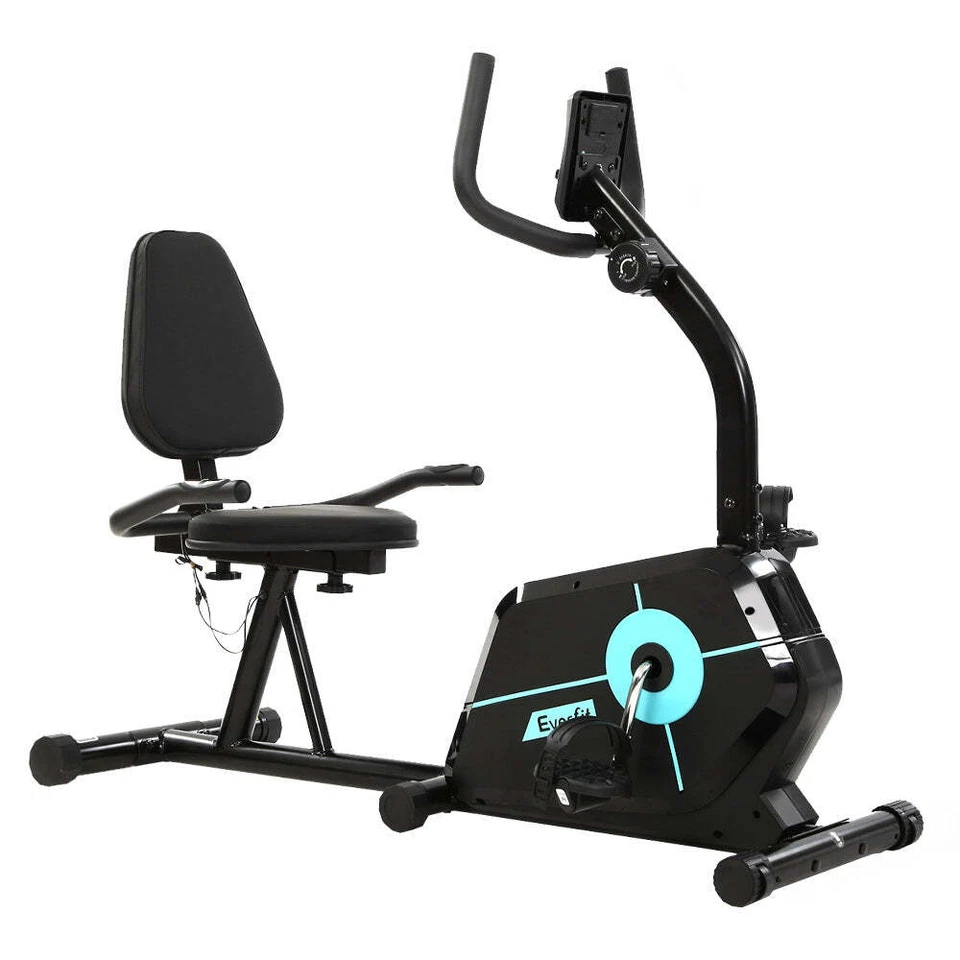 NNEDSZ Magnetic Recumbent Exercise Bike Fitness Cycle Trainer Gym Equipment - Image 1 of 4