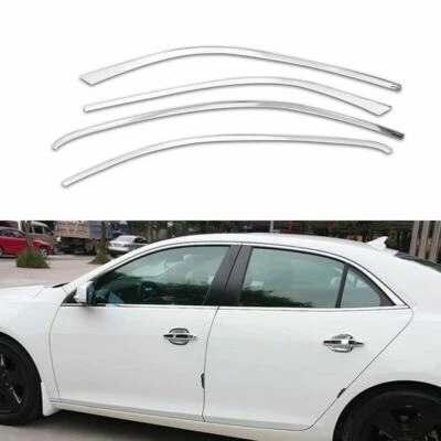 Tiras molduras de ventanas de auto cromadas de acero inoxidable para Chevrolet Malibu 2013-2015 Foto 1 de 3