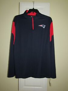 NEW Fanatics New England Patriots NFL Zip Long Sleeve Shirt Mens Size 2XL
