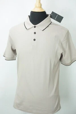 Polo Giorgio Armani Etiqueta Negra Beige Gris Algodón Talla 48 NUEVO Foto 1 de 4