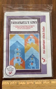 Passionately Sewn My Elephant Stack Baby Applique Quilt Pattern Sealed - Picture 1 of 2