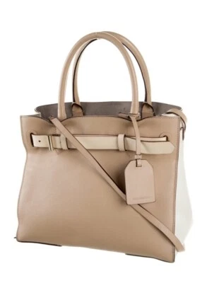 Bolso de Mano Reed Krakoff RK40 Mediano de Cuero con Cinturón, Neutro Foto 1 de 4