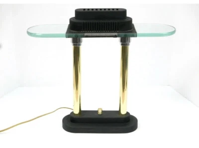 Robert Sonneman Glass Brass Desk or Table Lamp Memphis Postmodern George Kovacs - Image 1 of 4