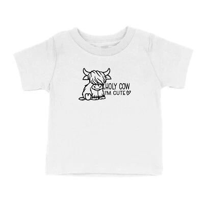 Holy Cow I'm Cute Niño Pequeño Niños Niño Juventud Camiseta Vaca Niño Retro Divertida Vaca Foto 1 de 3