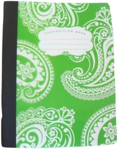 Driving Ms. Paisley Wide Ruled Composition Book with Poly Overlay Covers (Green) - Picture 1 of 1