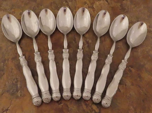 Southern Living Gallery Set of 8 Oval Soup Spoons SLAH Stainless Flatware Lot H - Picture 1 of 6