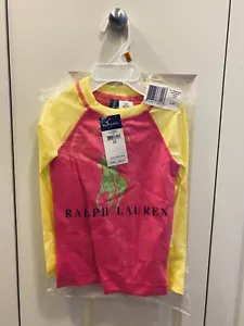 Polo Ralph Lauren Girls' Summer Long Sleeve Rashguard swim shirt - Picture 1 of 5