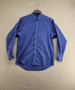 Chaps Ralph Lauren Button Down Shirt Size 16.5 34/35 Long Sleeve Blue Men's  - Picture 1 of 24