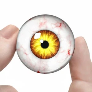Large Monster Eyes Yellow Glass Taxidermy Eyeball Craft Set 35mm - Picture 1 of 7