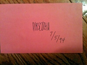 SIGNED CARD  AL HIRSCHFELD GUARANTEED AUTHENTIC RARE CARICATURIST