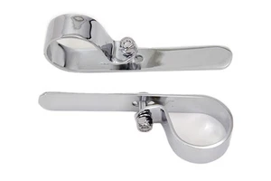Chrome 1-3/4" Exhaust "P" Clamp Set Harley Allows Universal Type Mounting - Picture 1 of 4