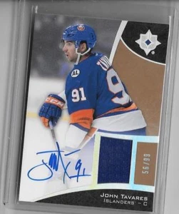 JOHN TAVARES 2015/16 UPPER DECK ULTIMATE COLLECTION GAME JERSEY AUTOGRAPH #56/99 - Picture 1 of 1