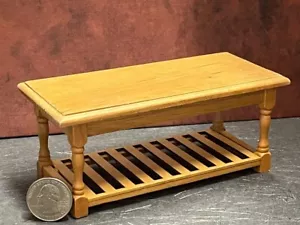 Dollhouse Miniature Kitchen Work Prep Table Walnut 1:12 scale C51 Dollys Gallery - Picture 1 of 4