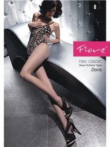 Medias Fiore clásicas ""Doris"" 8 denier transparentes hasta la cintura - Imagen 1 de 5