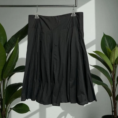 Saia Grace Elements preta de algodão com zíper bolsos com fecho tamanho 16 - Imagem 1 de 4