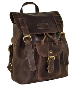 Nature by Menzo MB3 Rucksack Büffelleder, Braun, Größe 30x35 cm, UVP 120€ - Bild 1 von 6