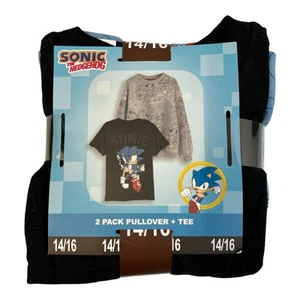 Sonic The Hedgehog Boy's 2-Pack Long Sleeve Pullover & Short Sleeve Tee Set - Picture 1 of 2