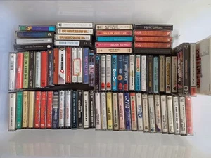 Job Lot Bundle 74 Music Cassette Tapes 60s 70s 80s 90s pictured singles albums - Picture 1 of 9