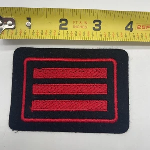 German Main-Extinguish Master Rank Red Stripes Felt Patch HFM Feuerwehr Red Bdr - Picture 1 of 4
