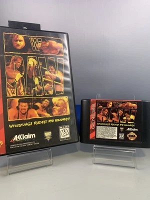 WWF Raw NO MANUAL  - Sega Genesis - FAST SHIPPING! Authentic Tested - Image 1 of 4