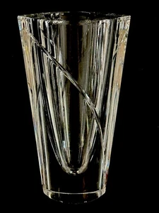 Orrefors Sweden Crystal Vase Etch JJ 4776 A1 Jan Johansson 1st Quality Modernist - Picture 1 of 10