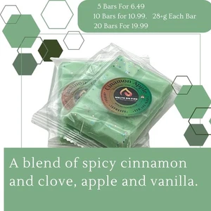 Barritas a presión de cera derretida canela manzana altamente perfumadas 28+g cada veganas. - Imagen 1 de 2
