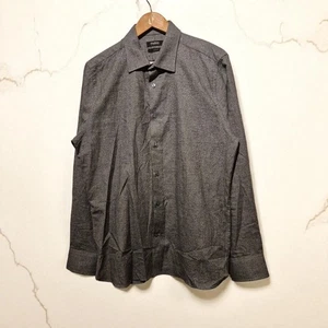 Nicole Farhi Herren Grau Baumwolle Hemd Größe Large Langarm Smart Freizeit - Bild 1 von 9