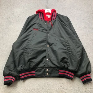 Vintage Wearguard Clothes That Work Hard Bomber Jacket Men Large L Black Red - Picture 1 of 12
