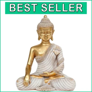 Buddha Artigianale Oro 10,2'' per Serenità Casa | Decorazione Meditazione Ideale - Foto 1 di 10