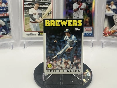 1986 Topps Rollie Fingers #185  Milwaukee Brewers - Image 1 of 4