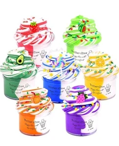 7 Pack Butter Slime Kit for Girls Rainbow Slime Kits Scented Slime Sensory Toy - Picture 1 of 6