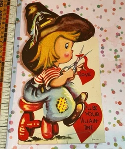 Tarjeta vintage de San Valentín - Valloween - Imagen 1 de 2