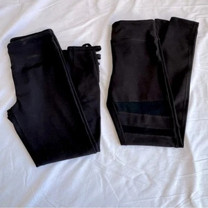 Zella Girl Leggings Set of 2 Black size 14 Crop and Ankle Soft Comfy Nordstroms - Picture 1 of 7