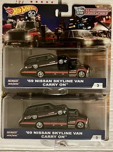 2x Hot Wheels Car Culture  Team Transport #3  69 Nissan Skyline Van Carry On - Picture 1 of 1