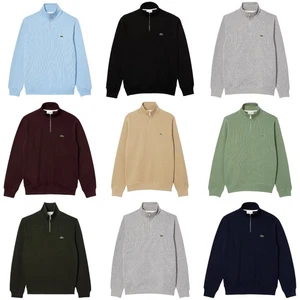 Lacoste Sweatshirt - Men's Lacoste 1/4 Zip Neck Cotton Sweat - SH1927 - BNWT - Picture 1 of 24