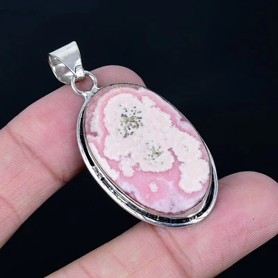 Родохрозит 925 серебро покрытием ручной работы подвеска 1,97" - Изображение 1 из 3
