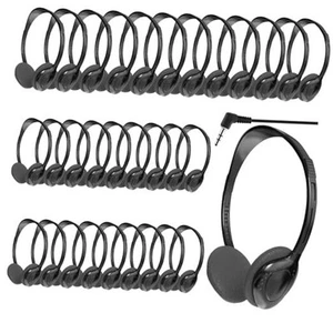 Class Set Headphones for Kids Students School Classroom Bulk Earphones 30 Pack - Picture 1 of 7