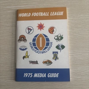 VINTAGE 1975 MEDIA GUIDE WORLD FOOTBALL PROGRAM BOOK - Picture 1 of 2