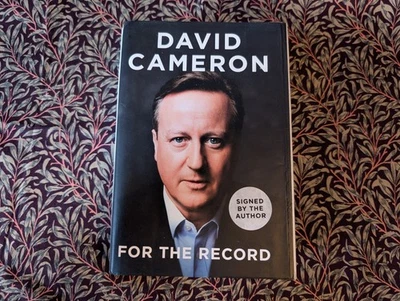 David Cameron Signed - For The Record Book - First Edition Prime Minister - Image 1 of 4