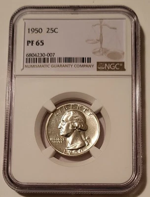 NGC 1950 Washington Quarter Proof PF65 Low Mintage - Image 1 of 2